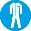 Знак M07 Работать в защитной одежде (пленка 200х200 мм)