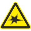 Знак K34 Осторожно. Газоопасные работы (пленка 200х200 мм)