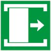 Знак E20 Для открывания сдвинуть (пленка 200х200 мм)